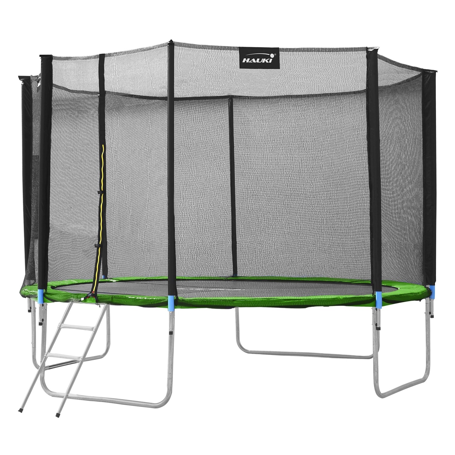 Hauki Trampolin Outdoor 427cm Grün GS Geprüft Rundes Gartentrampolin bis 15 günstig online kaufen