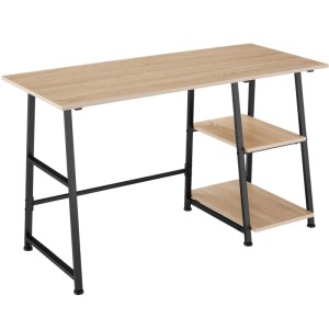Tectake Schreibtisch Paisley im Industrial Style mit Holz- und Stahlgestell in Eiche Sonoma Optik.