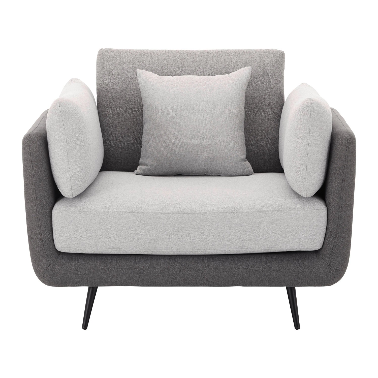 Bessagi Home Sessel Genesis Grau Webstoff