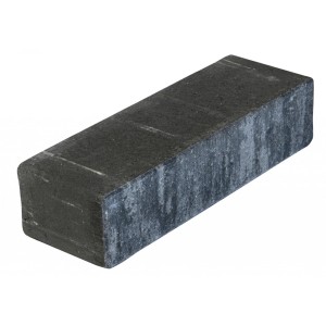 Grau-anthrazitfarbener EHL Mauerstein Halbstein Lucca, geeignet für Beet- und Hangabfangungen.