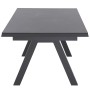 Ausziehbarer, grauer Siena Garden Gartentisch Ferrostone, 100x260 cm.