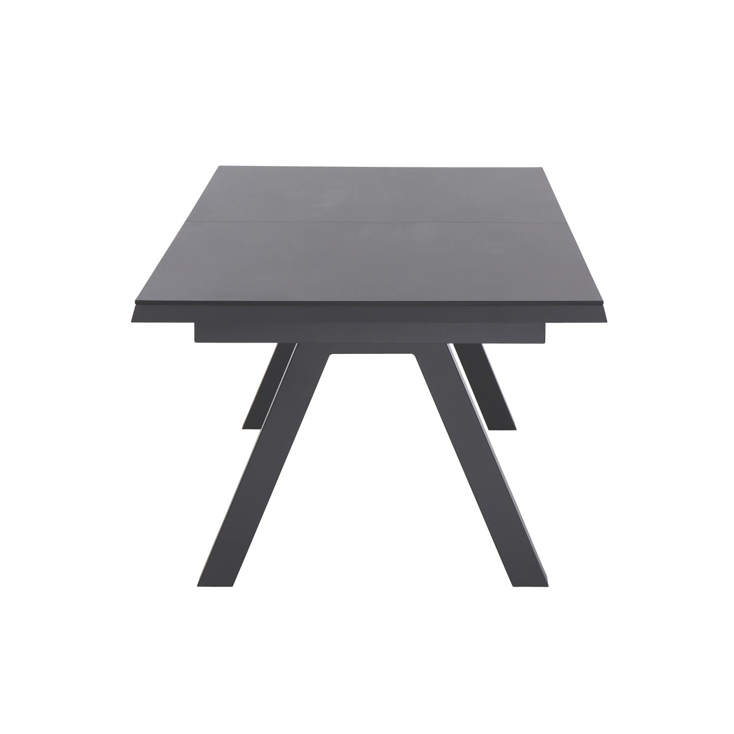 Ausziehbarer, grauer Siena Garden Gartentisch Ferrostone, 100x260 cm.