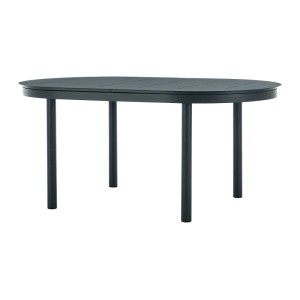 Anthrazitgrauer ovaler Gartentisch aus Aluminium, ausziehbar. Perfekt für Garten-Essgruppen.