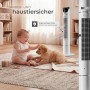 Tectake Turmventilator  Oszillierend 3 Modi und 3 Geschwindigkeitsstufen  31 x 31 x 110 cm Weiß_8