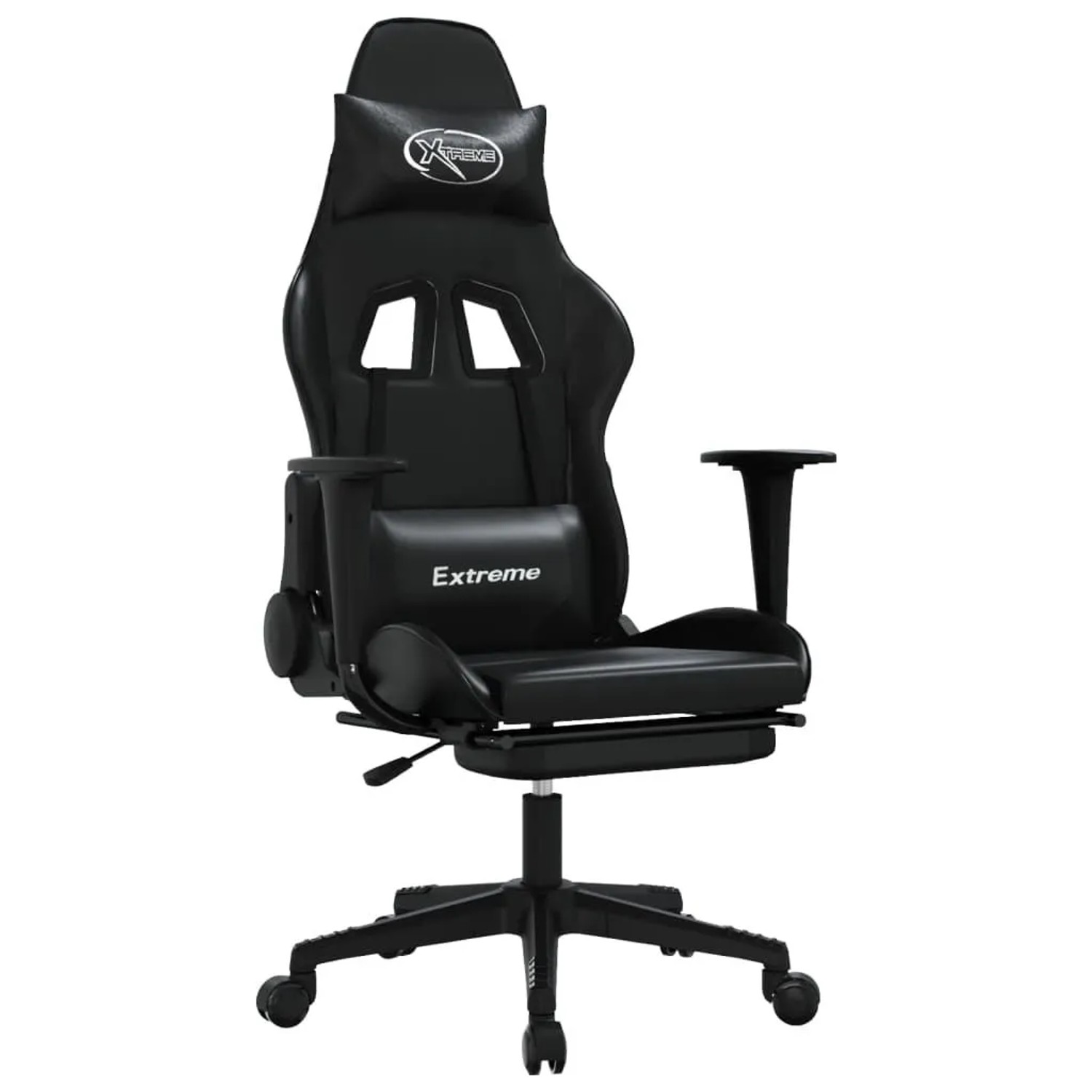 vidaXL Gaming-Stuhl mit Fußstütze Schwarz Kunstleder 3143707 günstig online kaufen