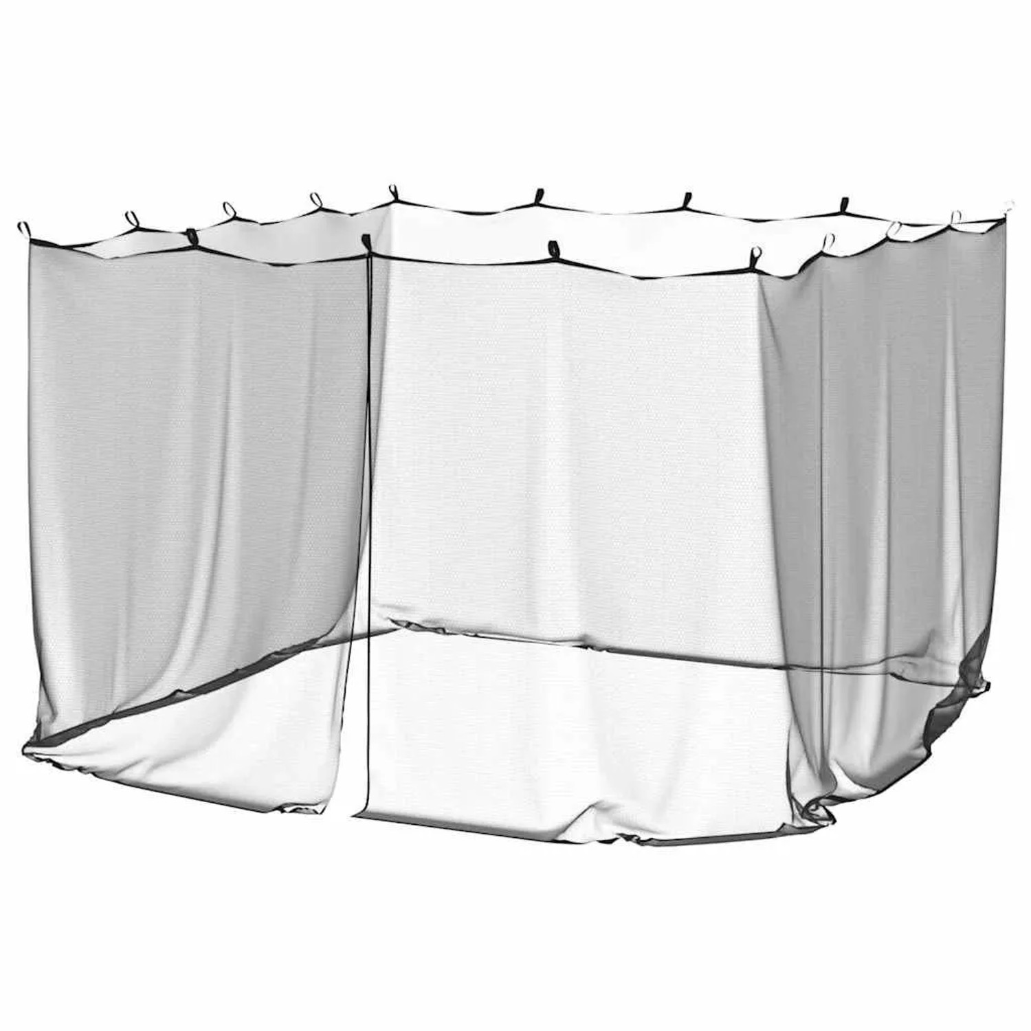 vidaXL Moskitonetz für den Außenbereich 220 Maschen Schwarz 300 x 300 x 200 cm 4010036