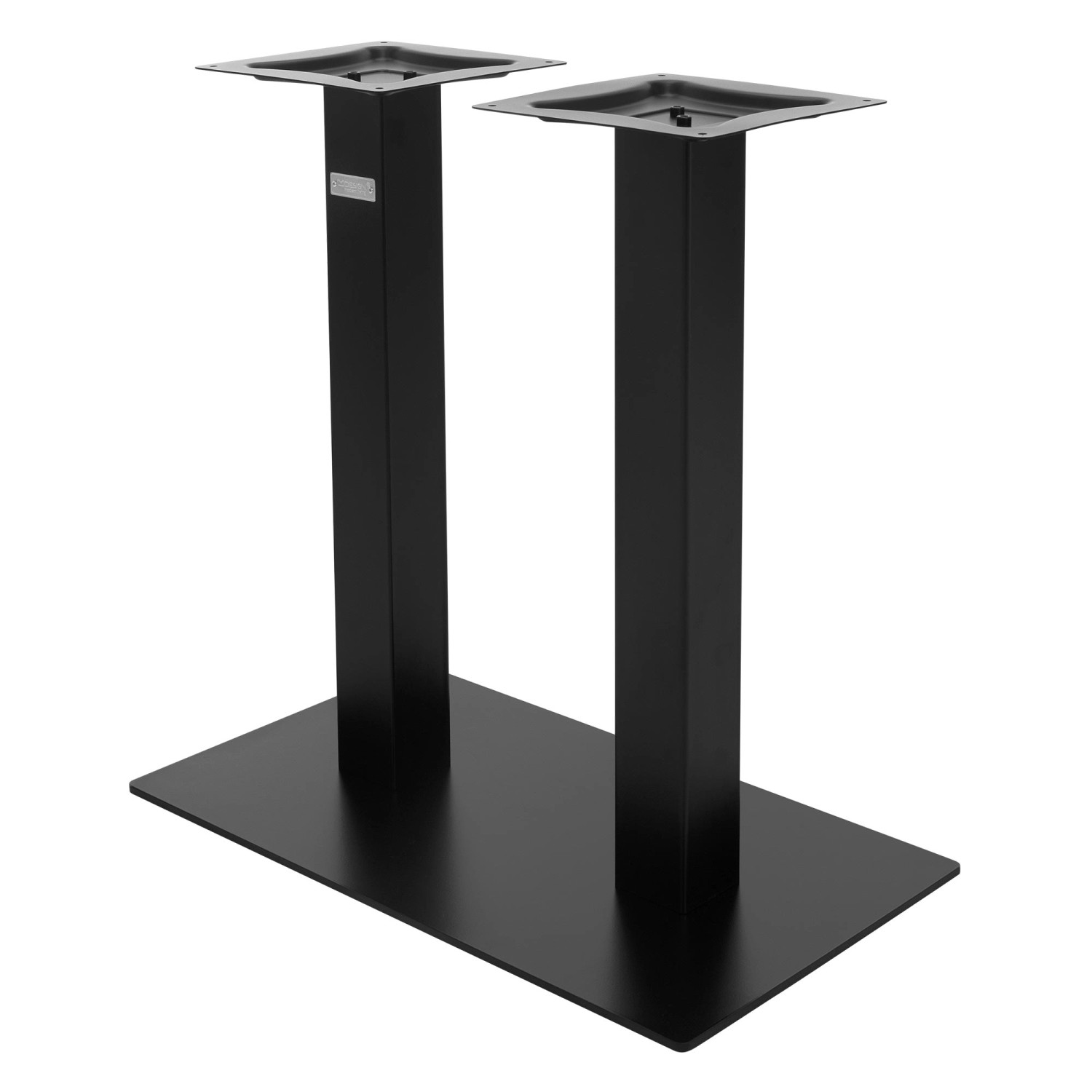 ML-Design Tischgestell Doppel Schwarz H 72cm Stahl Pulverbeschichtet Doppelsäule