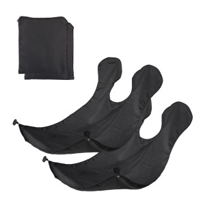 Relaxdays Bartschürze 2er Set, schwarz, mit Saugnäpfen. Badhelfer für die Bartpflege.