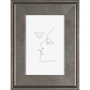 Silberner MDF-Bilderrahmen Venezia, 10x15 cm, mit Papier-Inlay und Grafikdruck.