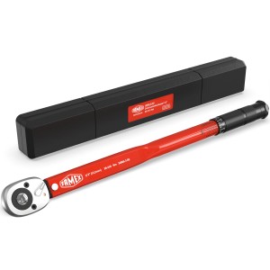 Famex Drehmomentschlüssel 1/2 Zoll (12,5 mm) mit 30-210 Nm und schwarzem Koffer.