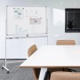 Costway Doppelseitiges Mobiles Whiteboard mit Rollen Weiß 120 x 80 cm_2