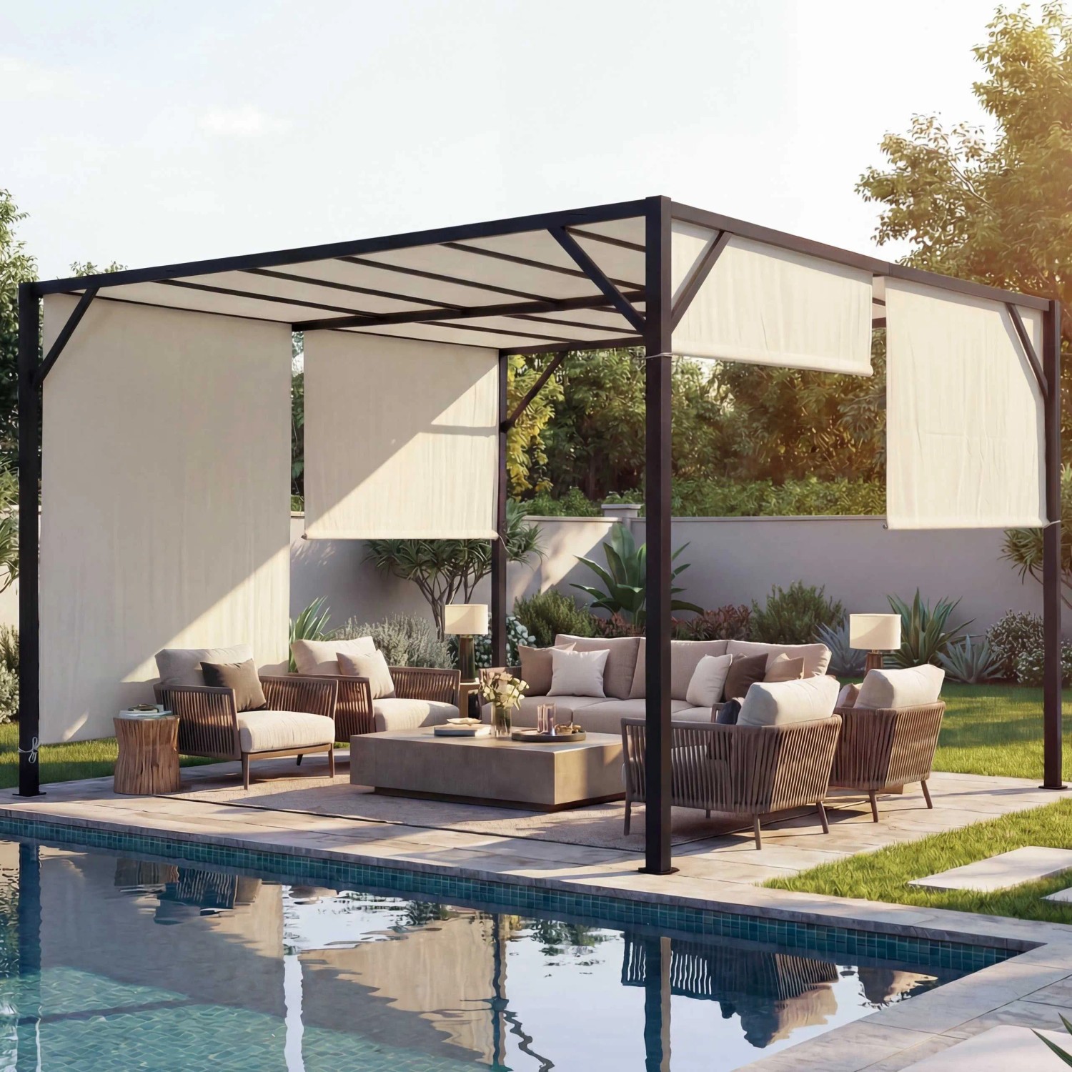 MCW Pergola Beja 4x3m Creme