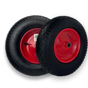 TRUTZHOLM 2x Schubkarrenrad 390x95 mm 4.80 4.00-8  Luftbereifung mit Achse