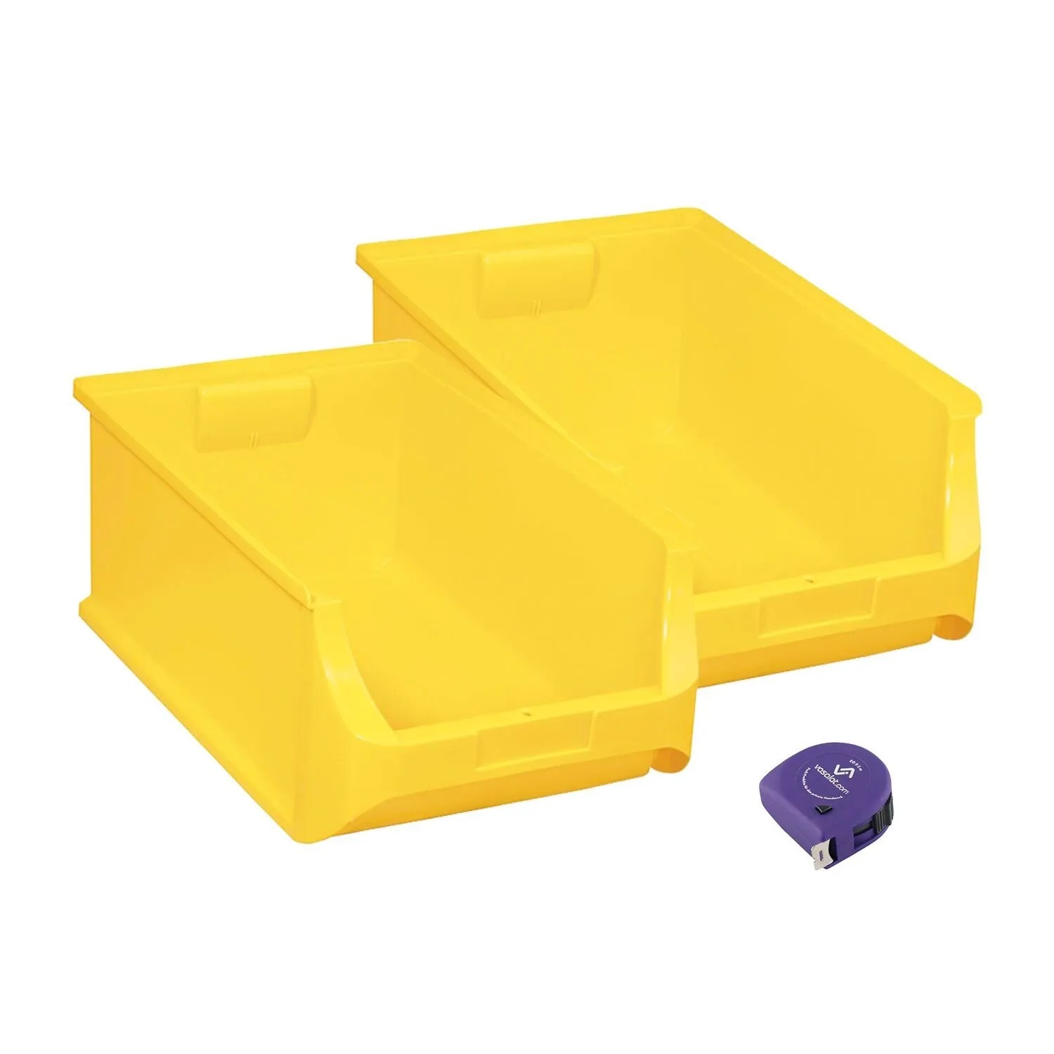 vasalat Set Stapelboxen Größe 5 500x310x200 mm Gelb 2 Stück