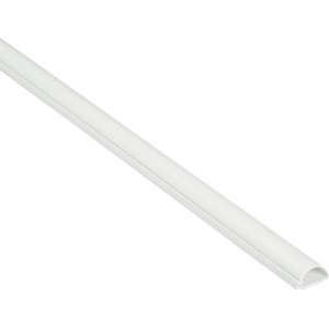 Weißes D-Line Kabelkanal-Set, 30x15 mm, 10-teilig. Halbrund, zur dezenten Kabelverlegung.