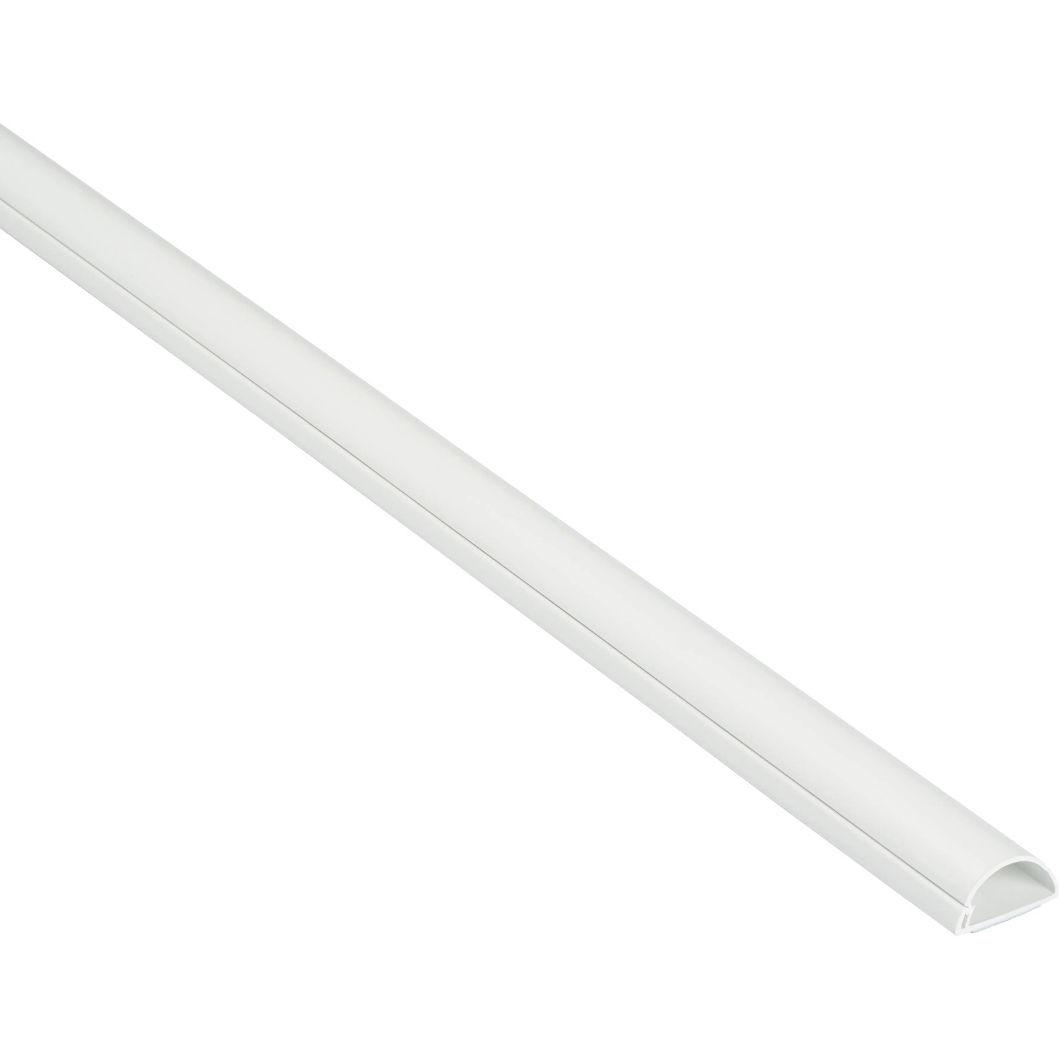 Weißes D-Line Kabelkanal-Set, 30x15 mm, 10-teilig. Halbrund, zur dezenten Kabelverlegung.