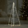 Weißer LED-Baum aus Eisen, 100cm hoch, für stimmungsvolle Weihnachtsdekoration im Innen- und Außenbereich.