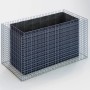 Gabiona Gabionen-Hochbeet, eckig, 100x200x100 cm, Maschenweite 5x5 cm, Wandstärke 15 cm.