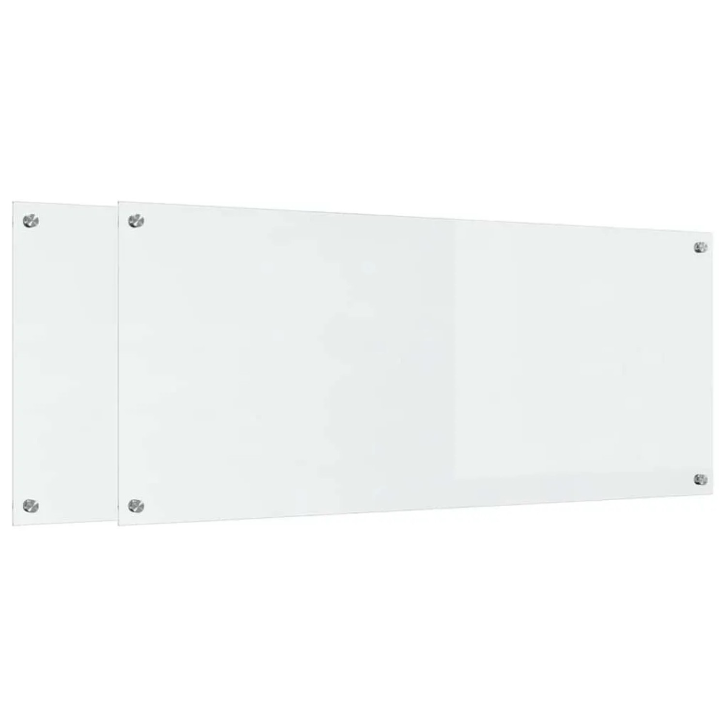 vidaXL Küchenrückwand 2 Stk Transparent 120 x 50 cm Gehärtetes Glas 3415492