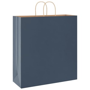 vidaXL Papiertragetaschen 250 Stk mit Henkeln Blau 45x17x48 cm 4101709