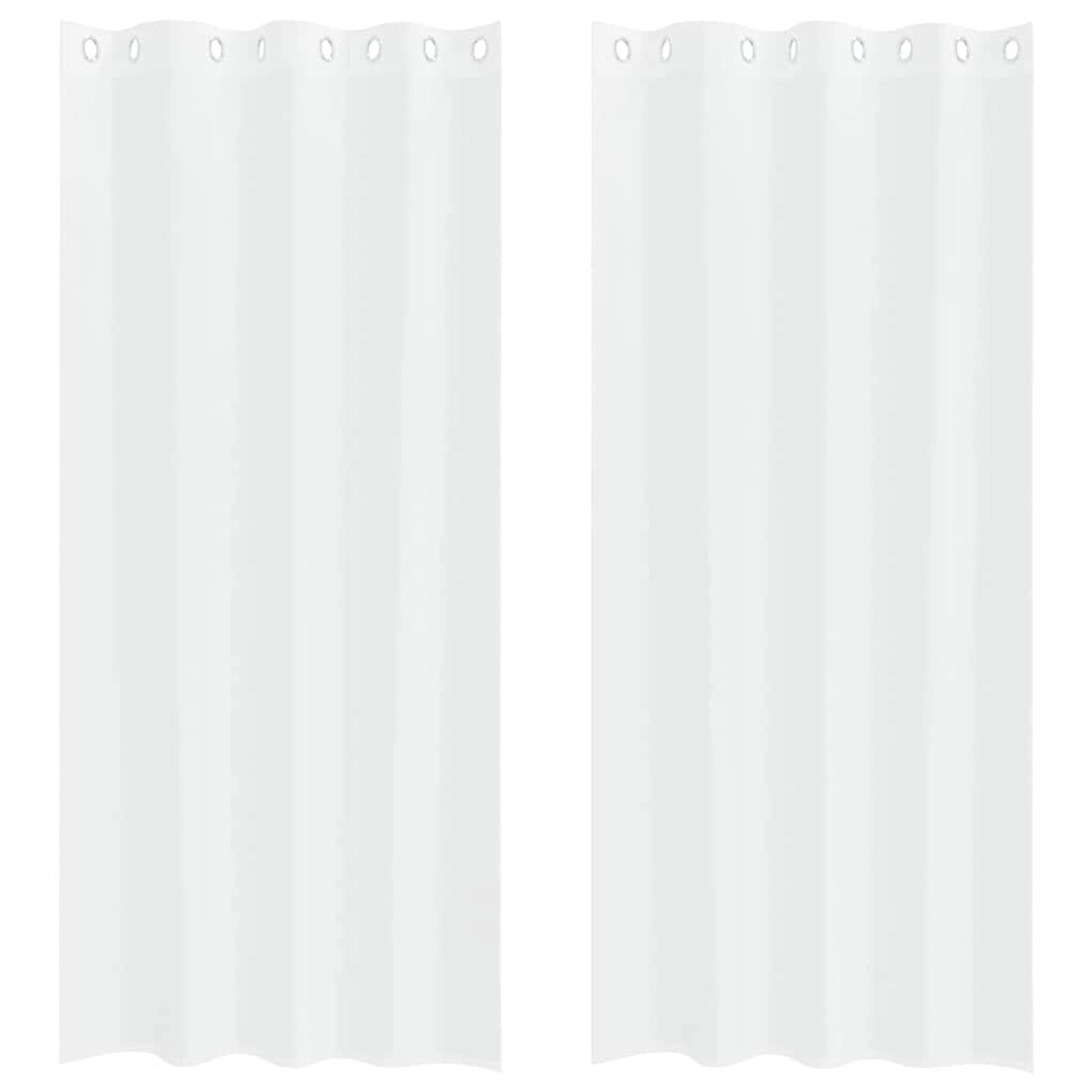 vidaXL Voile-Vorhänge 2 Stk Weiß 140x225cm Polyester 4107984 günstig online kaufen