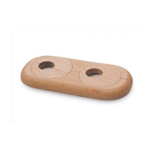 Living by Haro Doppelrosette Buche für Laminat & Parkett, Abdeckung für Heizungsrohre.