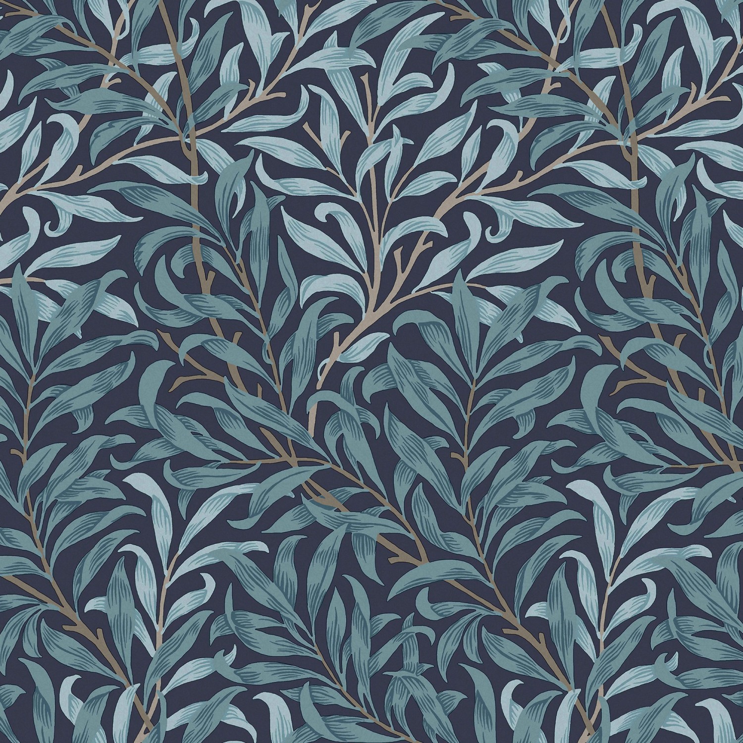 William Morris at Home Vliestapete Willow Bough 10 m x 52 cm Blau FSC® günstig online kaufen