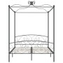 vidaXL Himmelbett-Gestell Grau Metall 160 x 200 cm 284484_2