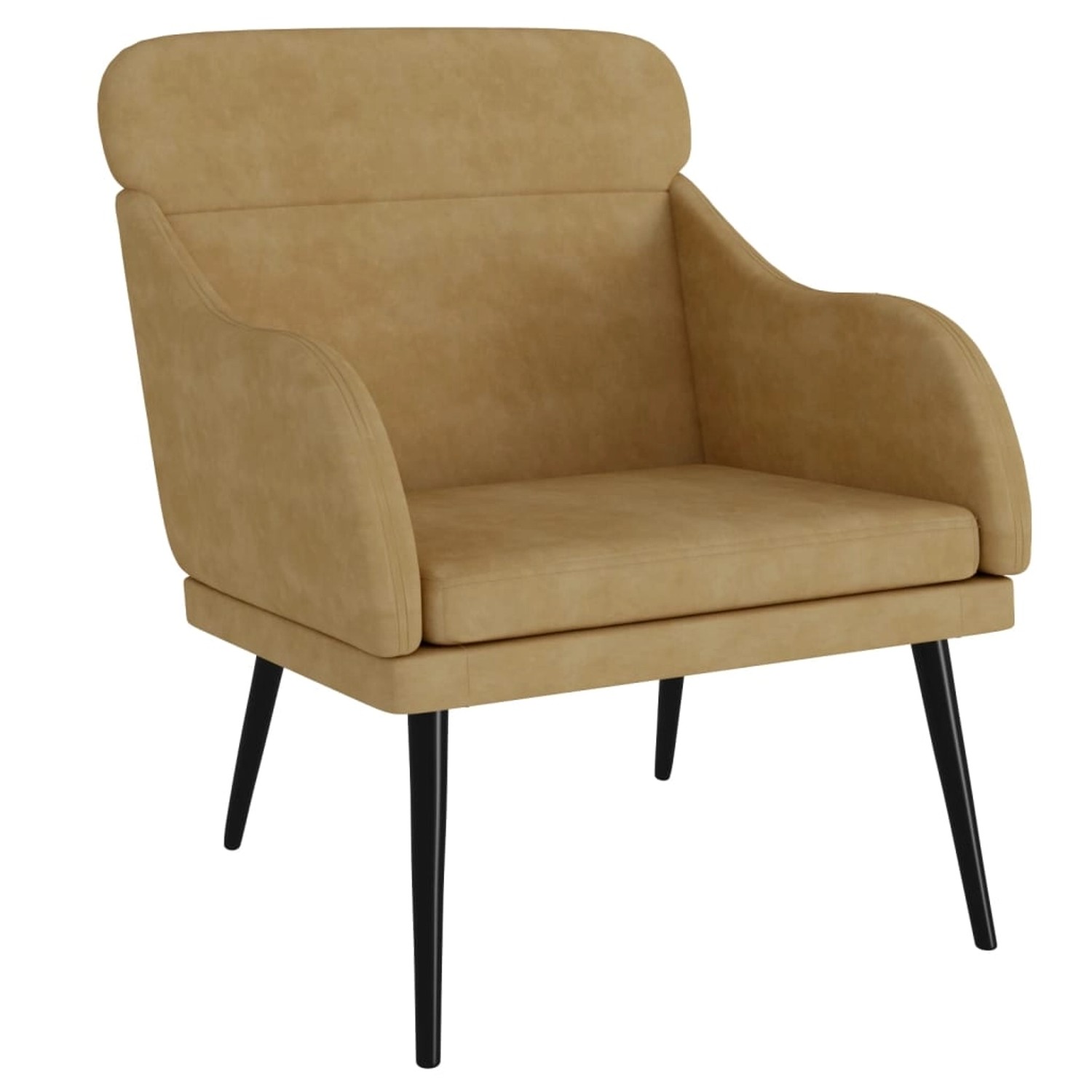 vidaXL Sessel Braun 63x76x80 cm Samt 351442