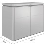 Biohort HighBoard 160 Gartenbox in Silber-Metallic: Universalbox für Garten, Terrasse & Balkon.