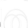 Abbildung der schwarzen LED-Deckenleuchte Labyrinth von Brilliant, 40 cm Durchmesser.