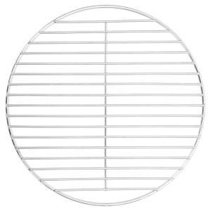 Runder vidaXL Grillrost aus glänzendem Edelstahl, Ø34,5 cm, für vielseitiges Grillen.