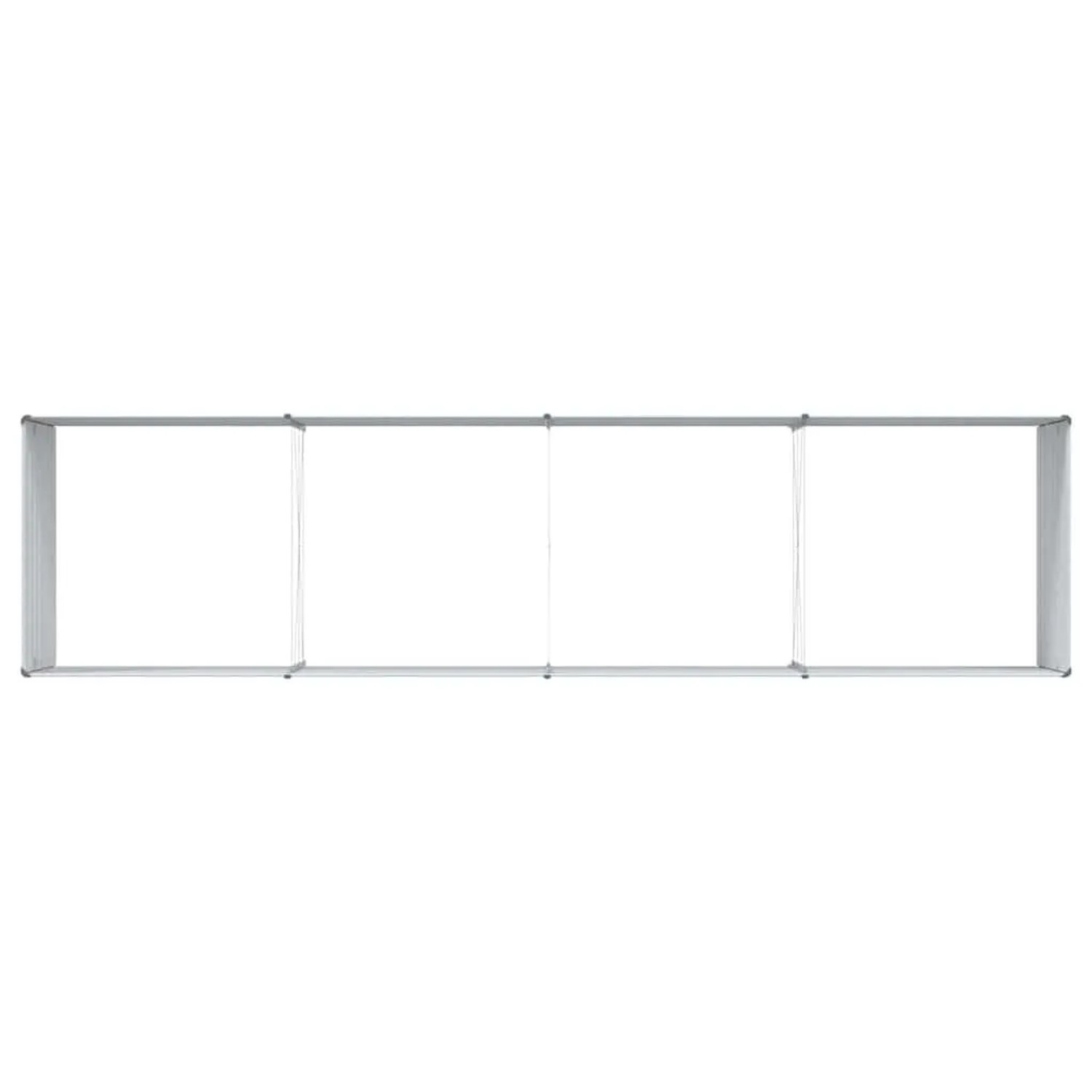 Hellbraunes vidaXL Hochbeet aus verzinktem Stahl, 320x80x77 cm, ideal für Garten und Terrasse.