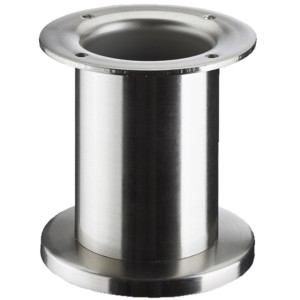 Hettich Möbelfuß Telanio, Edelstahl-Optik, 100mm hoch, für Möbel.