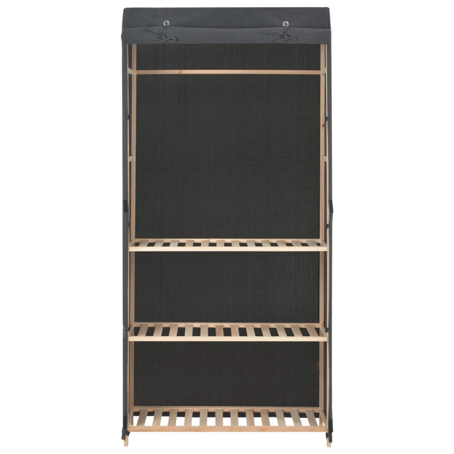 vidaXL 3-Stufiger Kleiderschrank Grau 79 x 40 x 170 cm Stoff günstig online kaufen