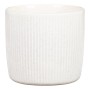 Scheurich Übertopf Solido Linea 909 in Perla, Ø 18 cm, mit feiner Reliefstruktur.