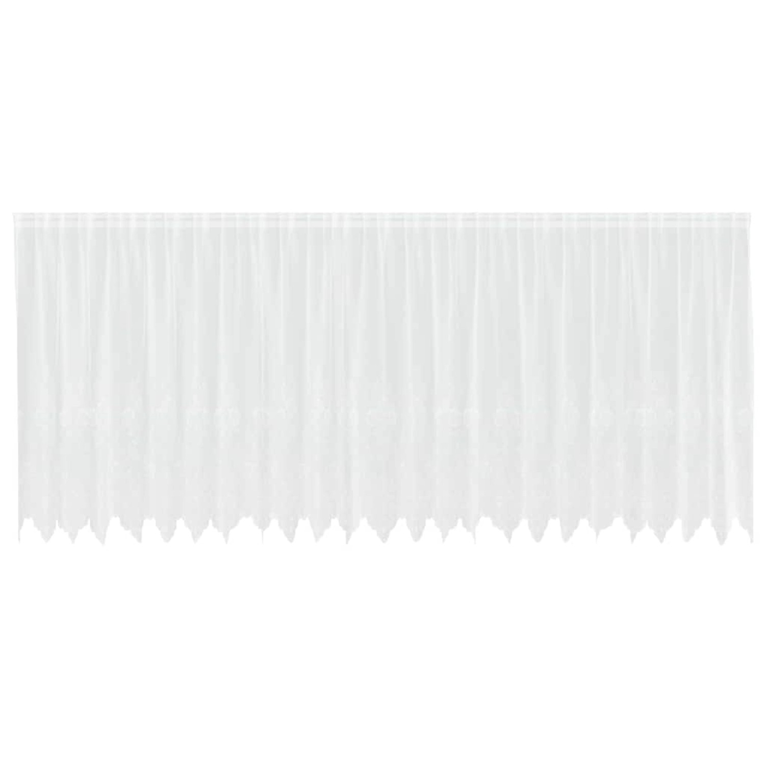 vidaXL Spitzenvorhang mit Vorhängen Weiß 600x140cm Polyester 4107933 günstig online kaufen