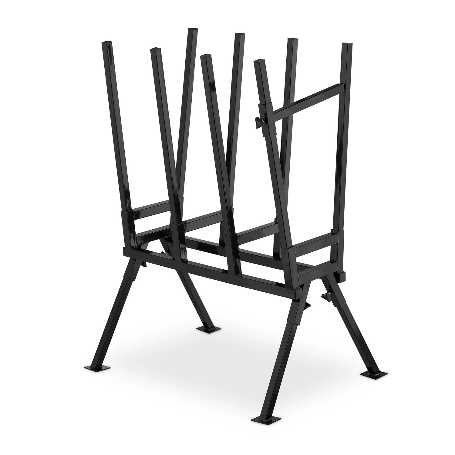 Relaxdays Sägebock Stahl Schwarz Belastbar 400 kg 107 cm x 81 cm x 53 cm 10,3 kg