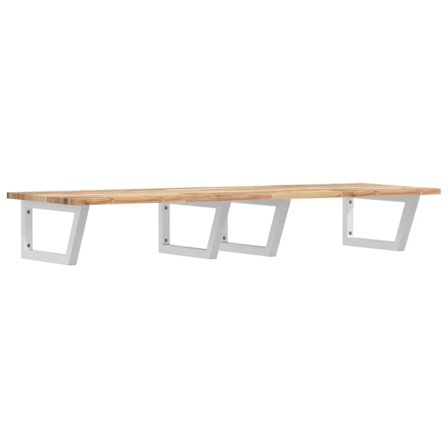 vidaXL Waschbeckenregal Wandmontage Stahl und Akazienholz 3302790