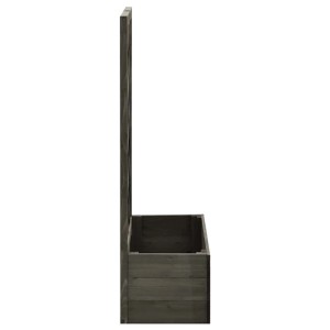 DELUKE Rankkasten Gartenspalier MINO Grau 90x50x25cm Spalier Mit Blumenkasten Mit Rankgitter Rankhilfe Mit Pflanzenkasten