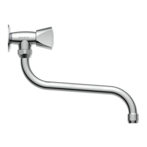Schütte Wand-Schwenkventil Carneo Chrom für Kaltwasseranschluss, schwenkbarer Auslauf.