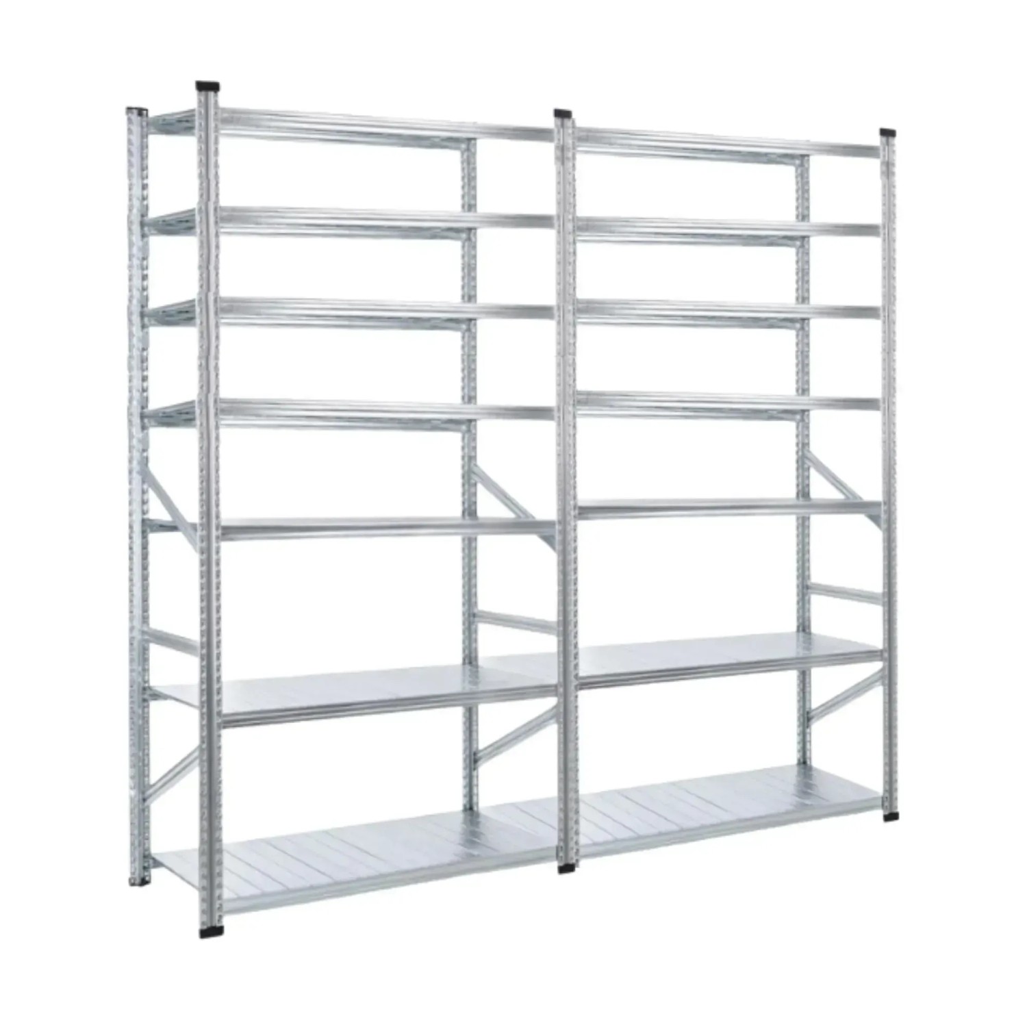PROREGAL Fachbodenregal Proximo  Stecksystem 250 x 240 x 50 cm 7 Ebenen Beidseitig Verzinkt