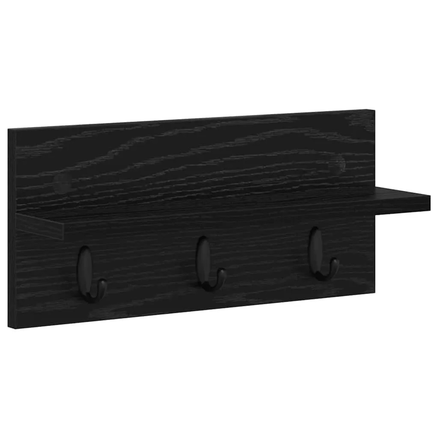 vidaXL Wandmontierter Nachttisch Wandmontiert Schwarz Eichen-Optik 874380