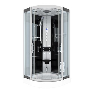 AcquaVapore Duschkabine 100x100 cm mit Regendusche, Handbrause und Rückenmassagedüsen.