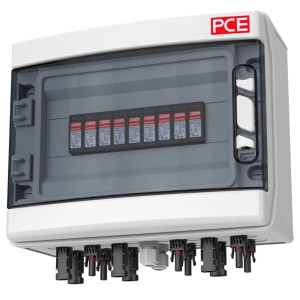 PCE Kleinverteiler PV-Box Sol-Line DC3-MC-TYP 1+2 IP67 für Photovoltaik-Anlagen.