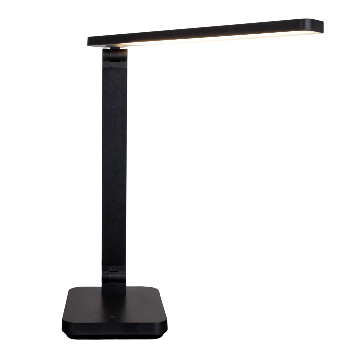 Schwarze LED-Tischleuchte Mover von Näve, moderne Schreibtischlampe mit Farbwechsel und USB-Ladefunktion.