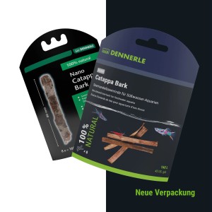 Dennerle Nano Catappa Barks, 8 Stück, für natürliche Wasserpflege im Aquarium.