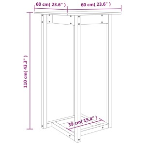 vidaXL Bartisch aus Kiefer Massivholz, 60x60x110cm, ideal für Küche und Essbereich.