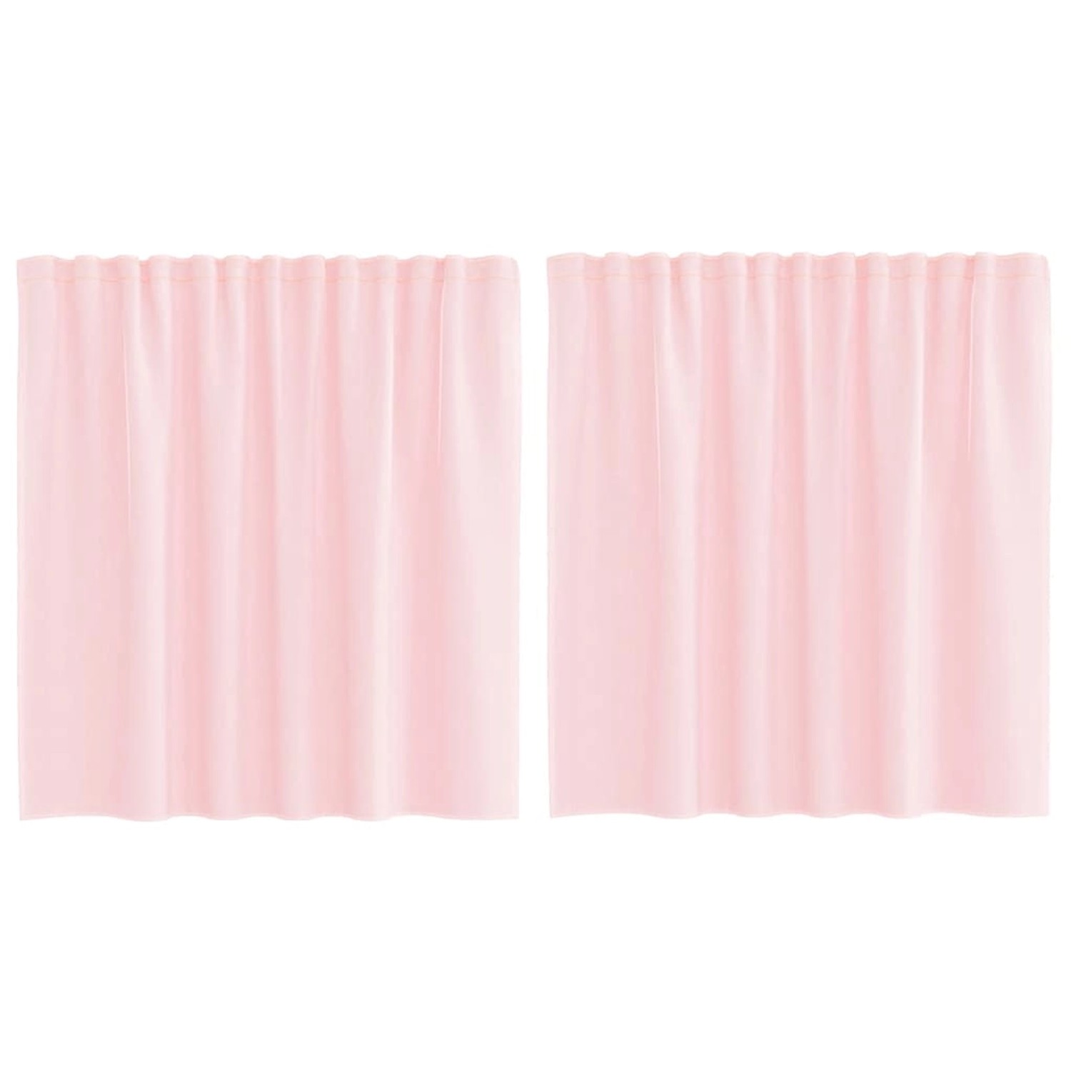 vidaXL Voile Vorhänge mit Stangentaschen 2 Stk Hellrosa 4102186 günstig online kaufen