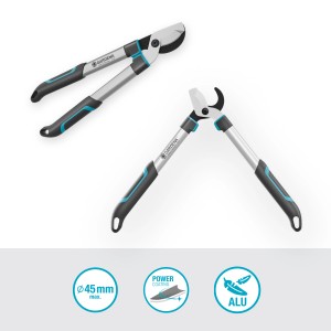 Gardena EasyCut S Astschere mit Bypass-Schneidprinzip, Aluminiumhebel und PowerCoating.